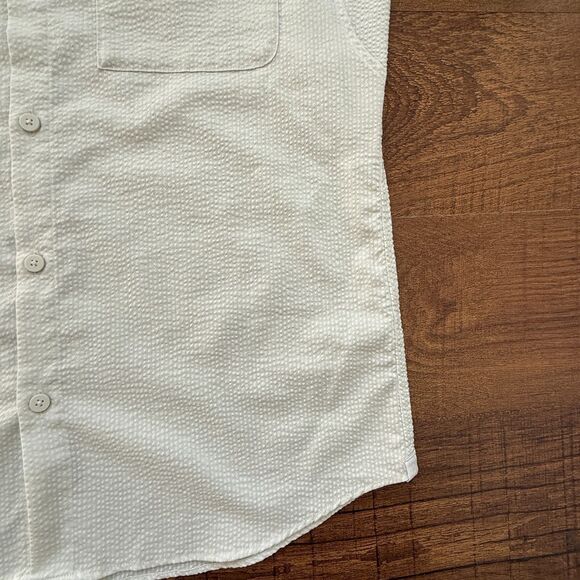 Lululemon Shirt Mens Medium Textured Grid Pocket Casual New Venture Short Sleeve - Picture 6 of 13